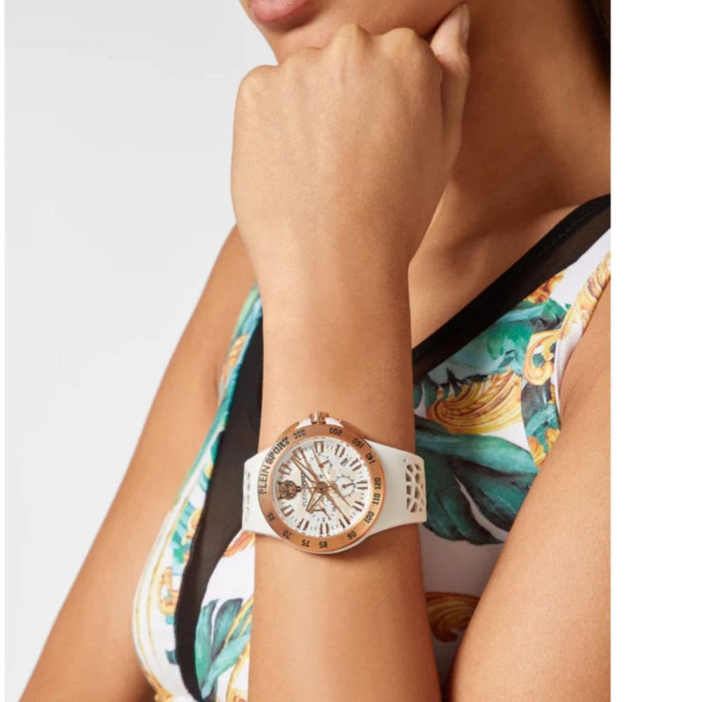 Plein Sport Rose Gold White Ladies Watch